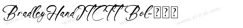 BradleyHandITCTT Bol字体转换
